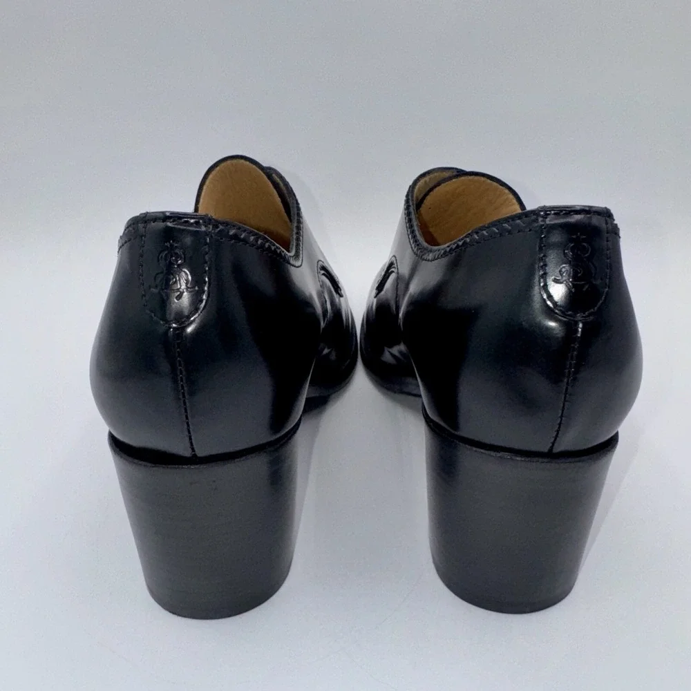 The Office Of Angela Scott Miss Brooke Heels Women's Size 7‎ EU 37 Black Leather